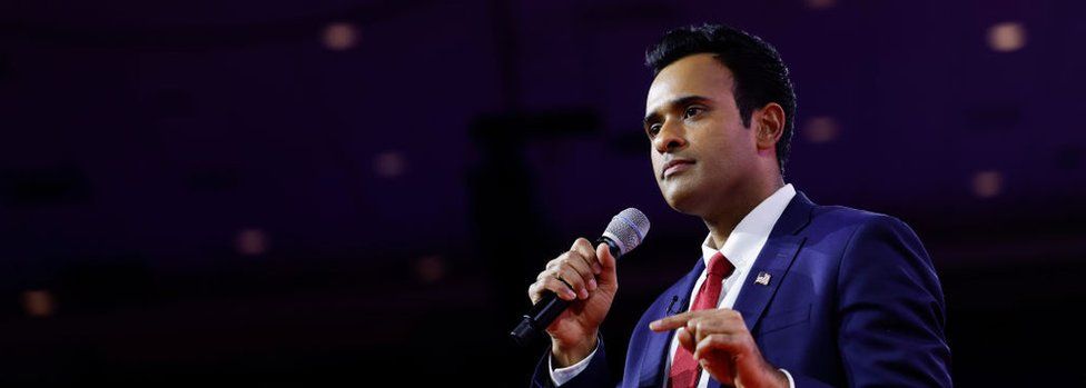 Vivek Ramaswamy speaks during the annual Conservative Political Action Conference (CPAC) on March 03, 2023