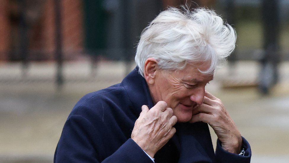 Mr Dyson arriving at High Court on Tuesday