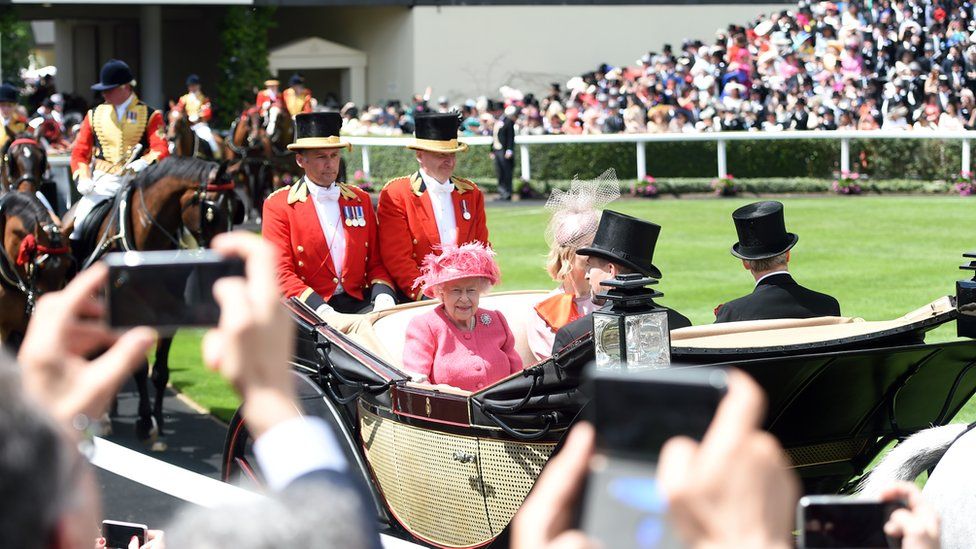 The Queen at Royal Ascot in 2019