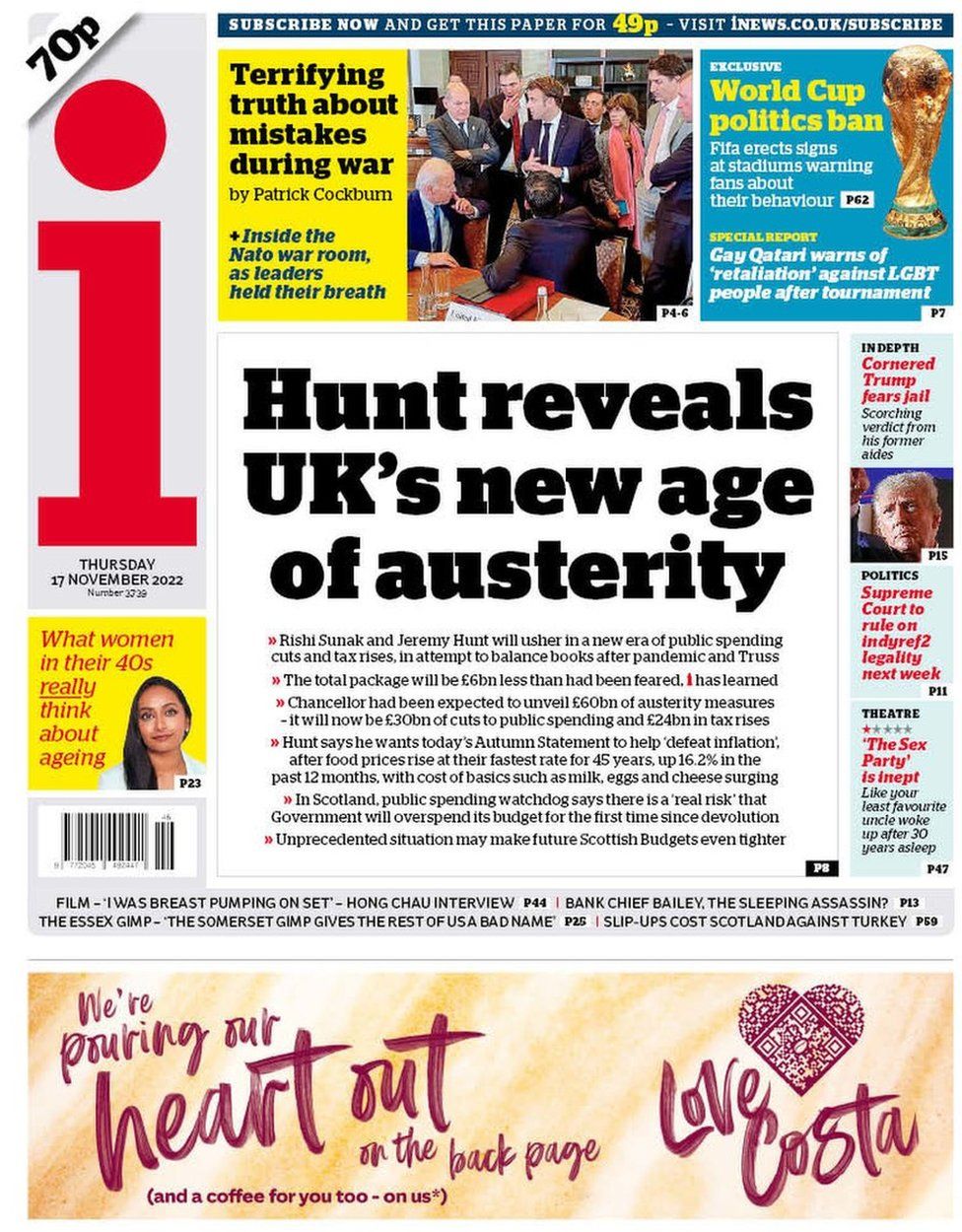 Scotland's papers: Cuts and tax hikes in 'new age of austerity.
