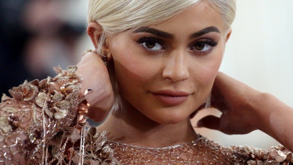 Kylie Jenner pictured in close-in shot at the Met Gala in New York