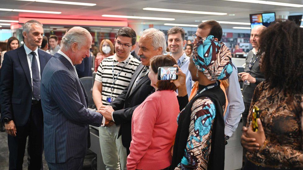 Prince Charles touring the World Service