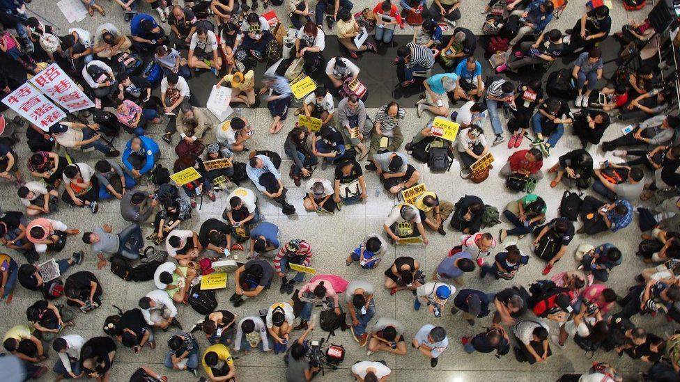 Protest at Hong Kong Airport