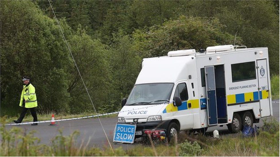 Police at forest in Dumfries and Galloway