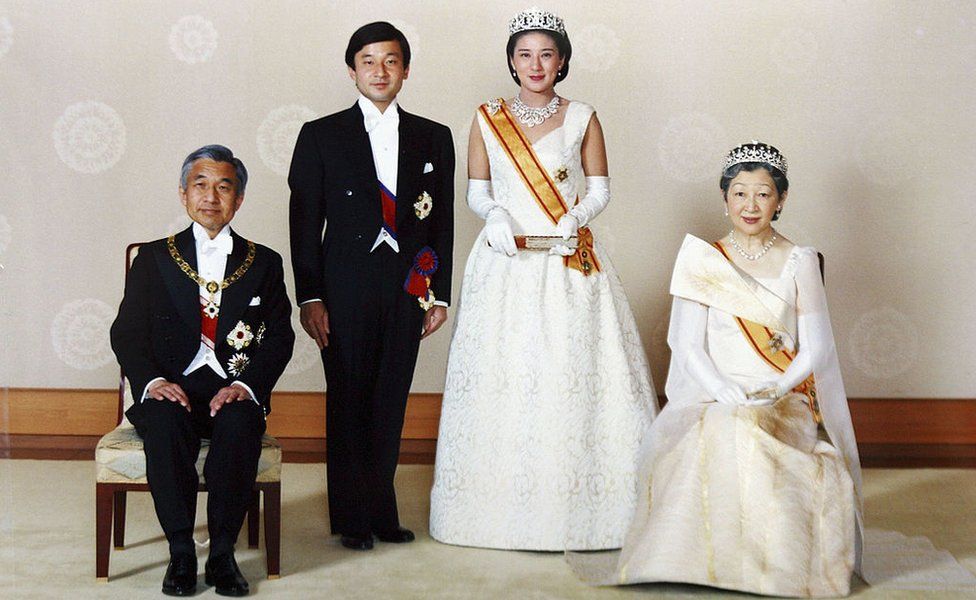 Japan's Crown Princess Masako in a Hanae Mori wedding gown in 1993