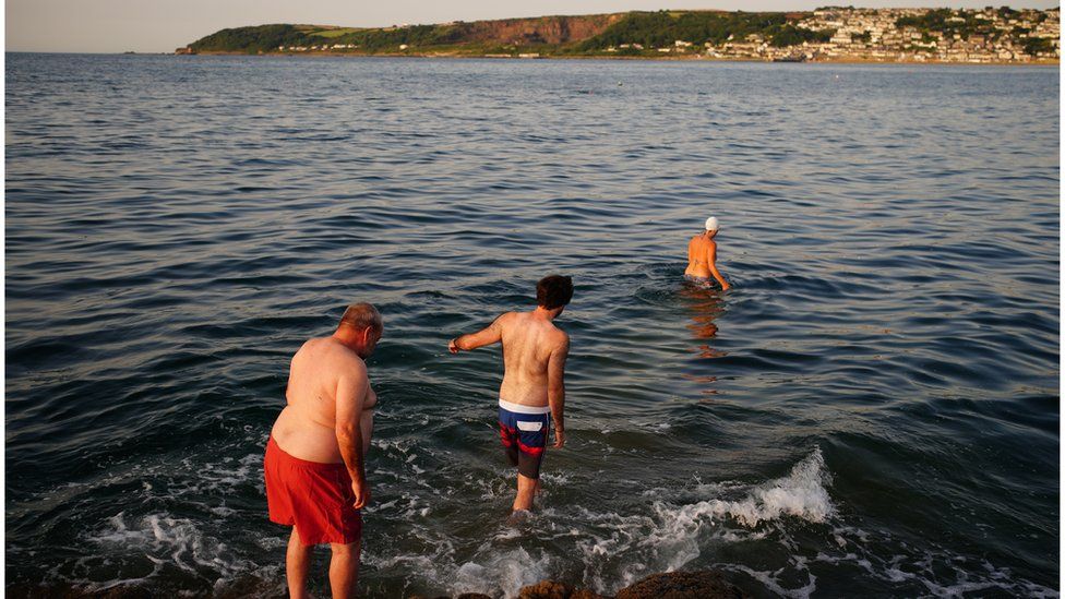 Swimmers at Penzance