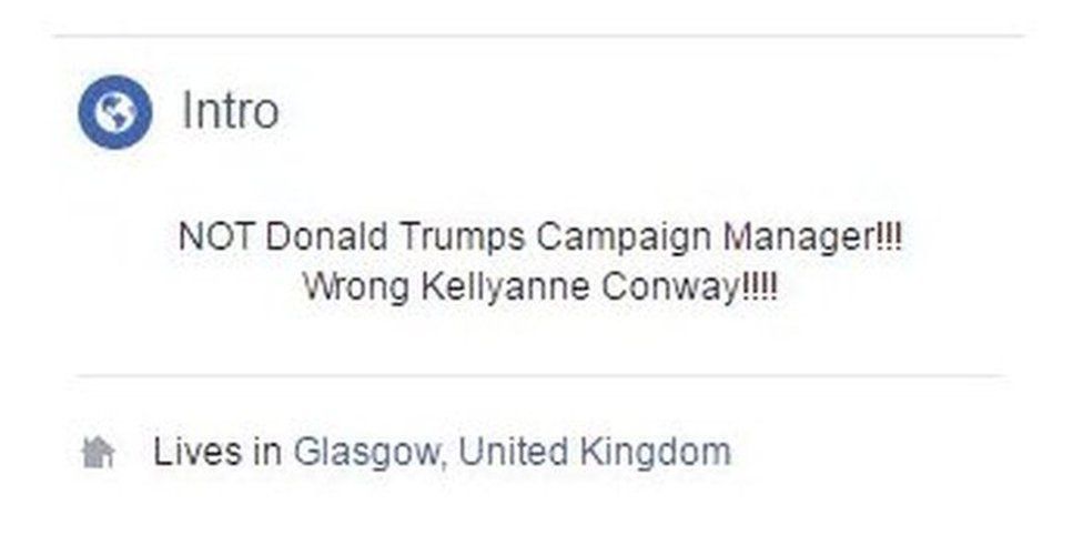 Scottish Woman Mistaken For Donald Trumps Campaign Manager Bbc News