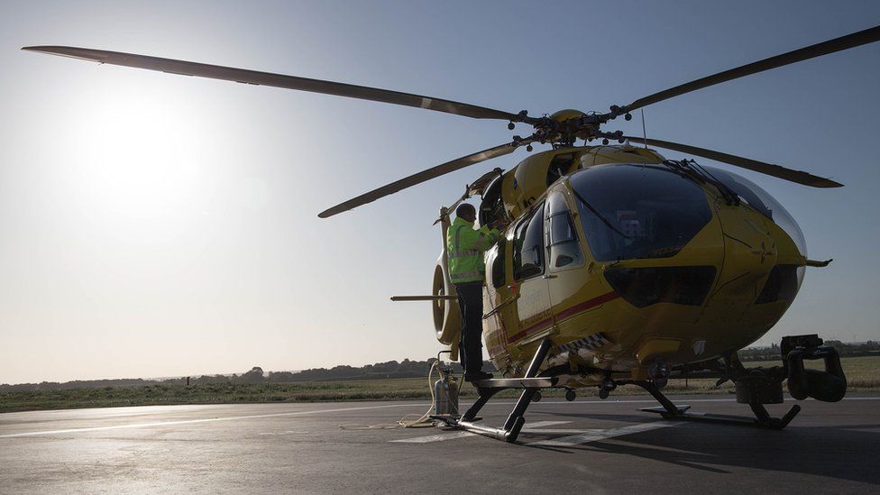 An air ambulance