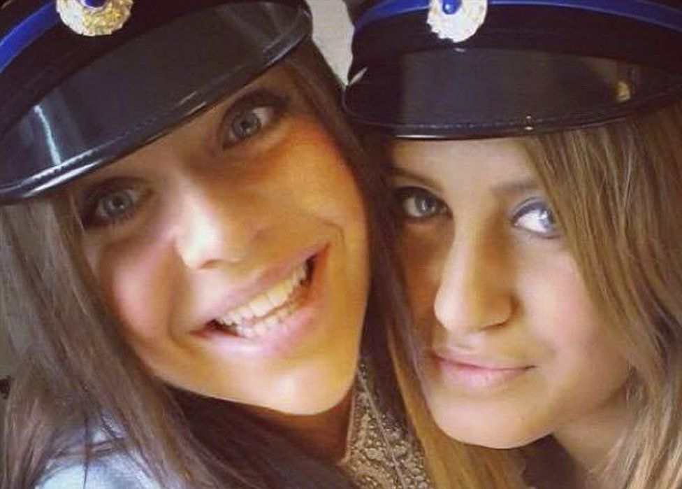 Alexandra Mezher (R) graduated from school with her friend Lejla Filipovic (R) in 2012
