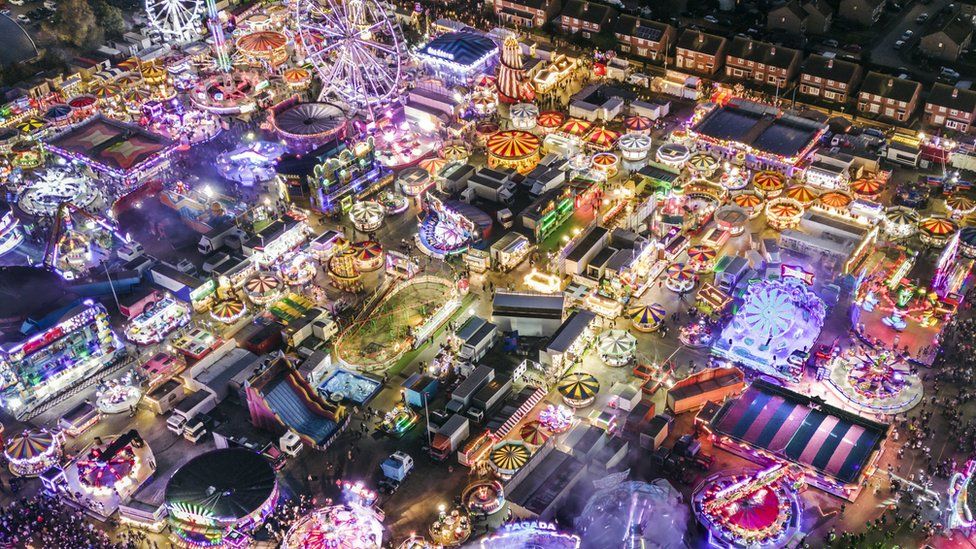 Aerial view of Hull Fair