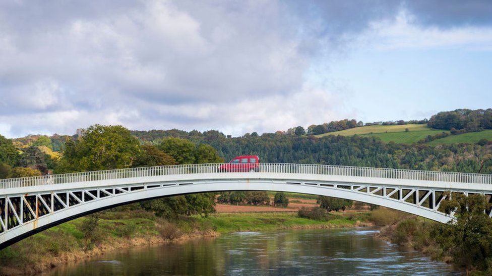 Bridge between Wales and England and Wye