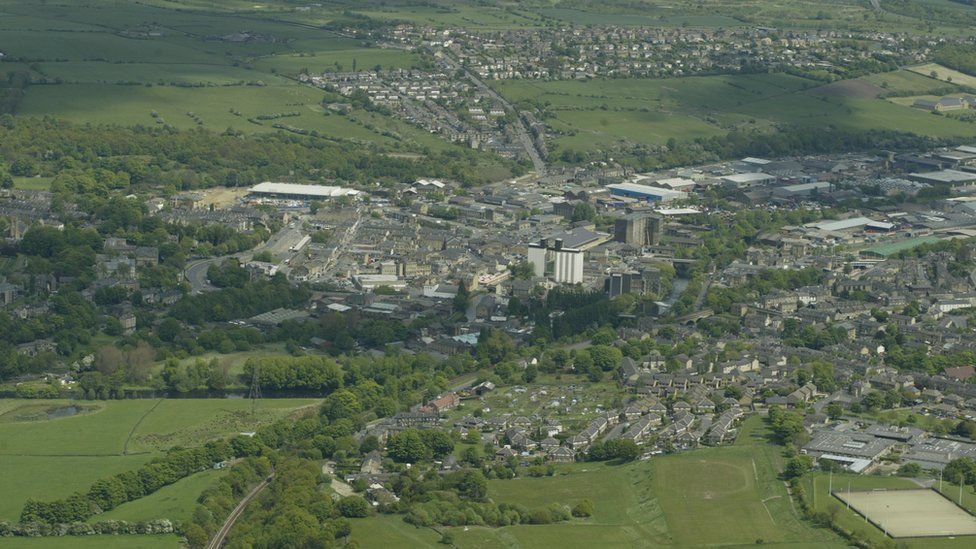 Aerial view of Calderdale
