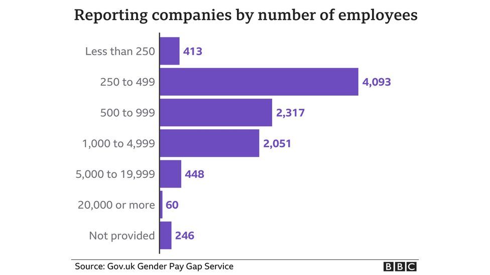 График отчетных компаний по количеству сотрудников