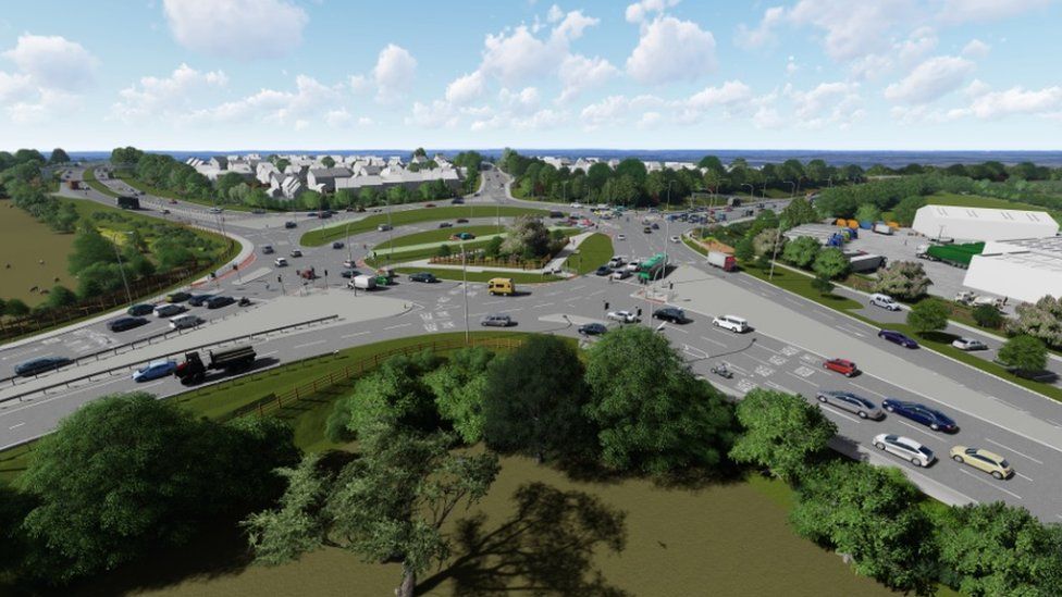 How the Chowns Mill junction will look when completed.