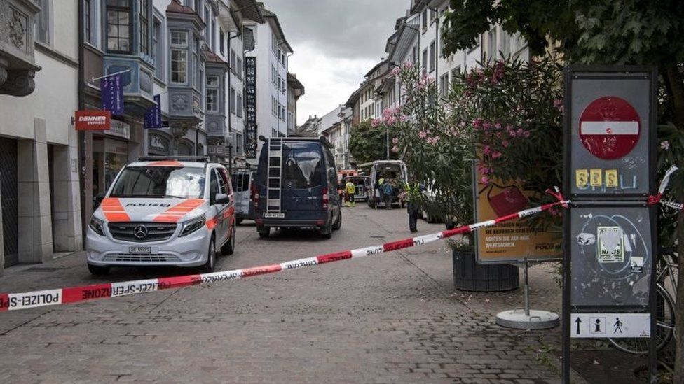 Police cordon in Schaffhausen