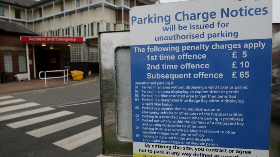 Hospital parking charge notice