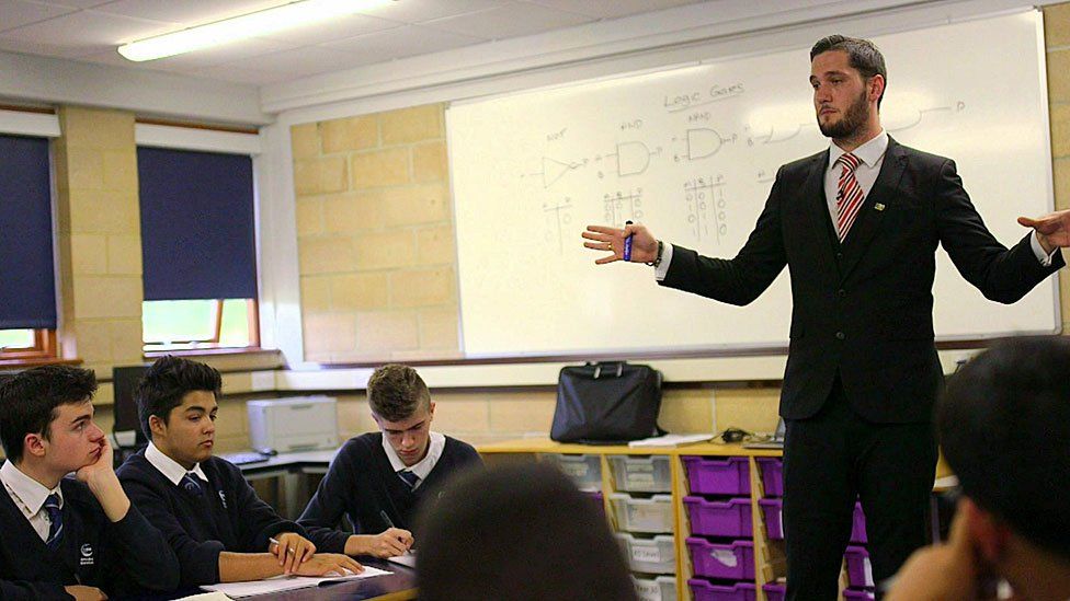 A classroom at Brooke Weston Academy