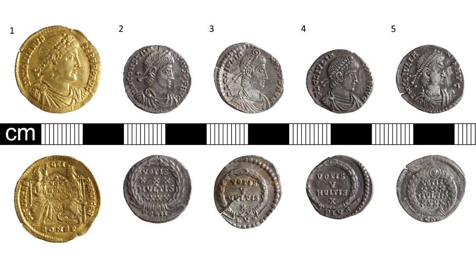 Roman era coins from hoard