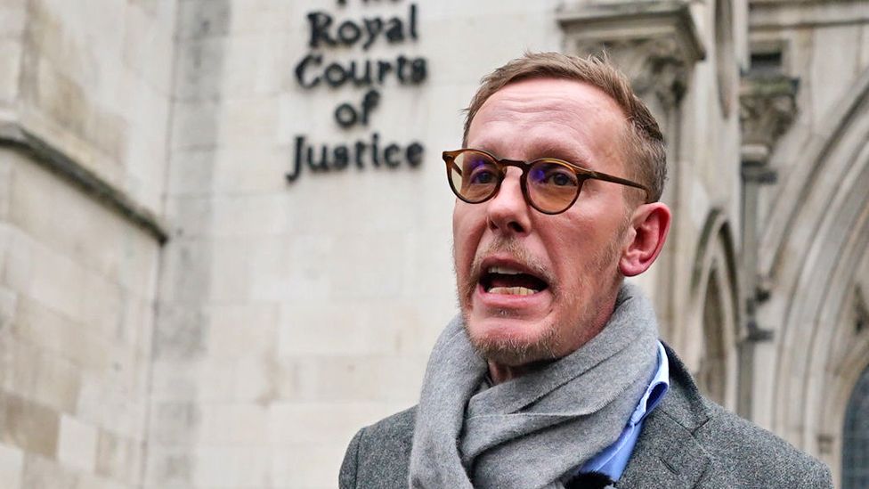 Laurence Fox makes a statement outside the the Royal Courts Of Justice, central London