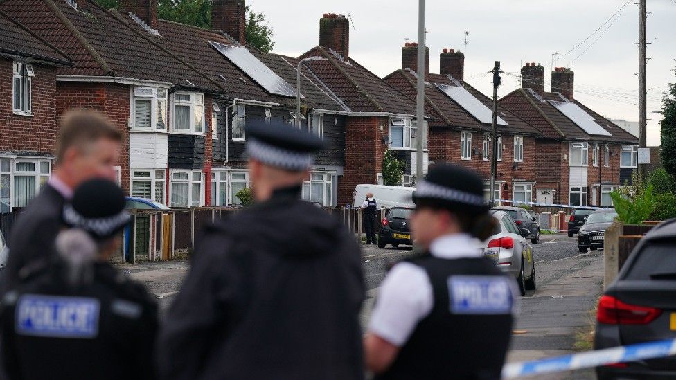 Merseyside Police at the scene