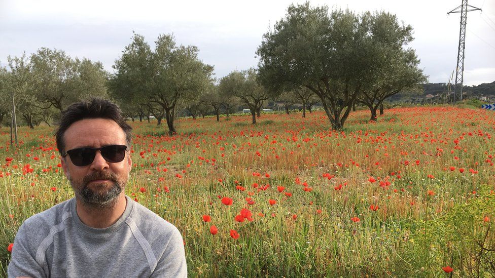 Richard Harrington in a field in Spain