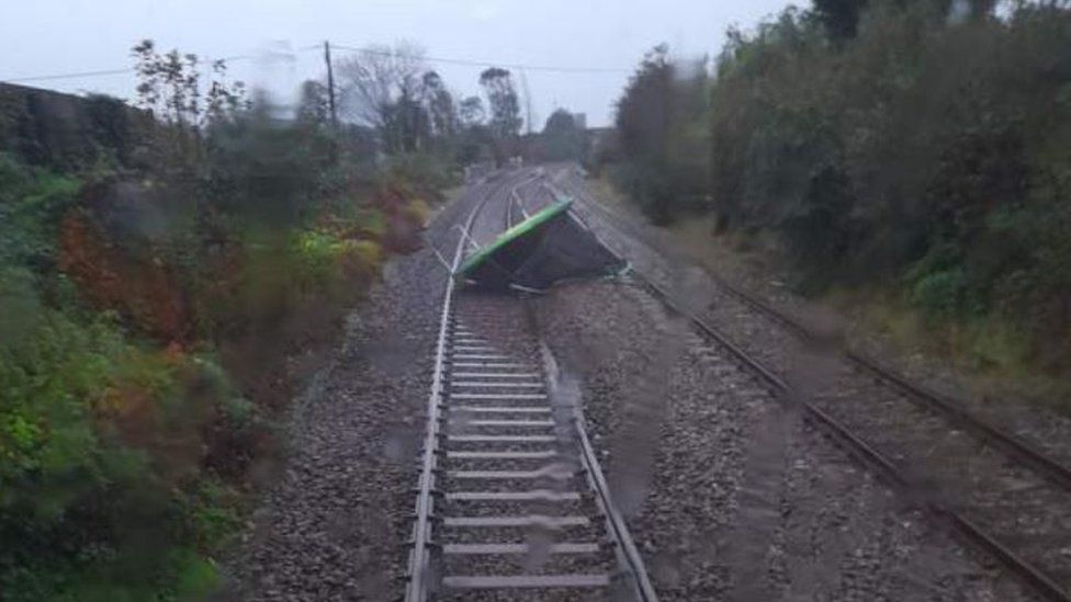 A trampoline on the tracks