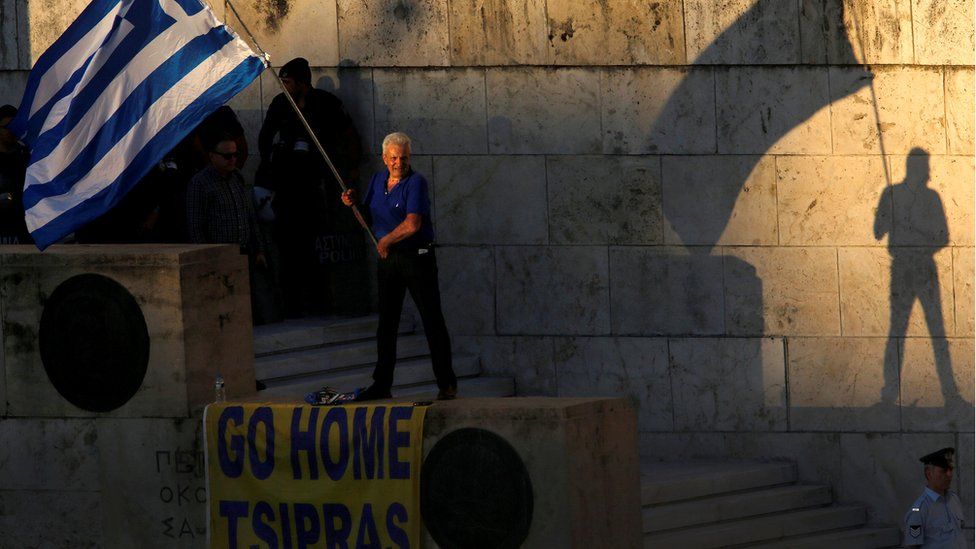 Greek protester