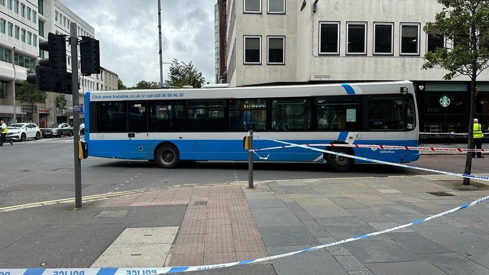 Ulsterbus cordoned off in Belfast