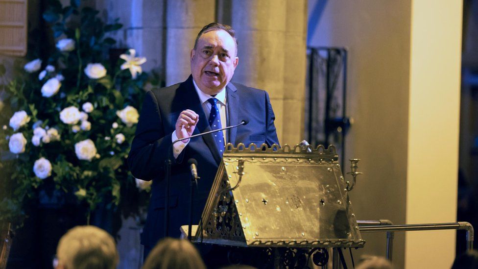 Alex Salmond gave a eulogy at the memorial service in Inverness Cathedral