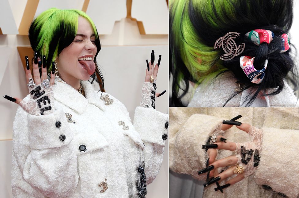 Billie Eilish Wore a Black Satin Suit to the Oscars After-Party