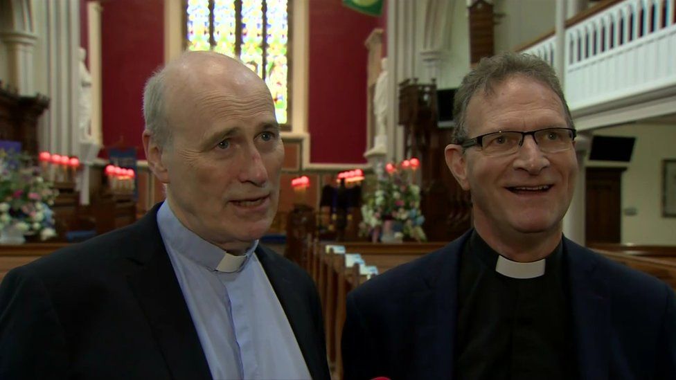 The Very Reverend Kenneth Hall, and Monsignor Peter O'Reilly