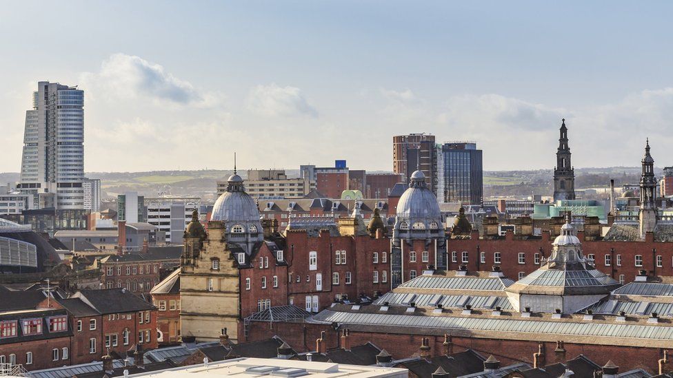 View of Leeds city centre skyline