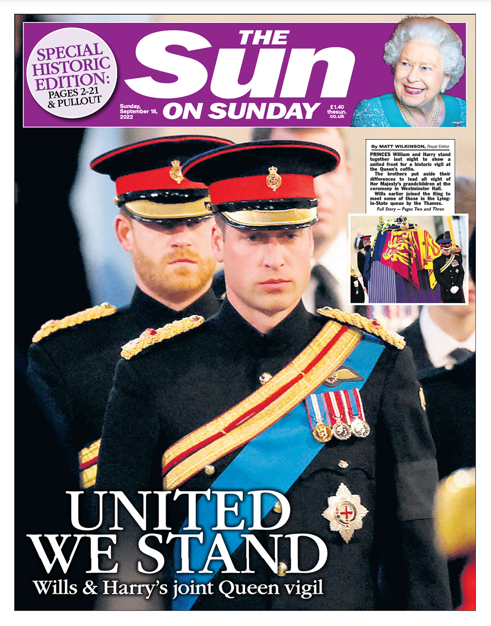 The Sun on Sunday front page