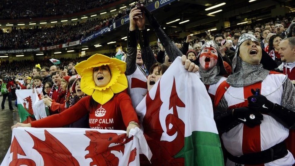 Wales fans at the Millennium Stadium