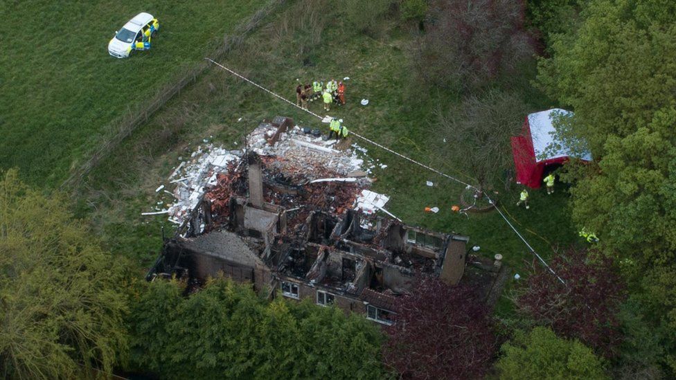 Bungalow damaged by gas explosion