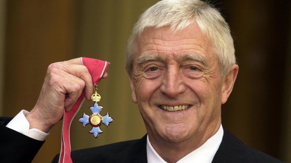 File photo dated 24/11/2000 of television chat show host Michael Parkinson who was awarded a CBE at Buckingham Palace in London, as he has died at the age of 88.