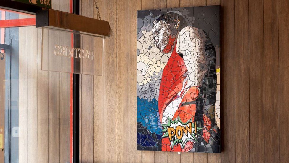 Mosaic art of boxer Katie Taylor