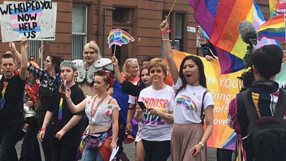 Nicola Sturgeon leads Gay Pride march