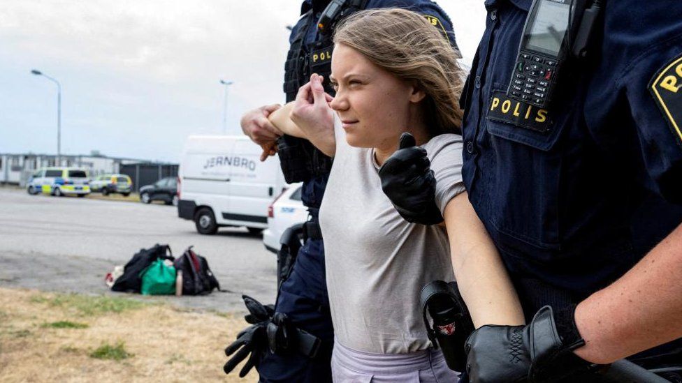 Greta Thunberg fined over Swedish climate protest - BBC News