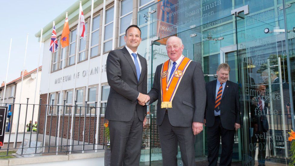 Leo Varadkar became the first taoiseach (Irish prime minister) to visit the headquarters of the Orange Order in east Belfast.