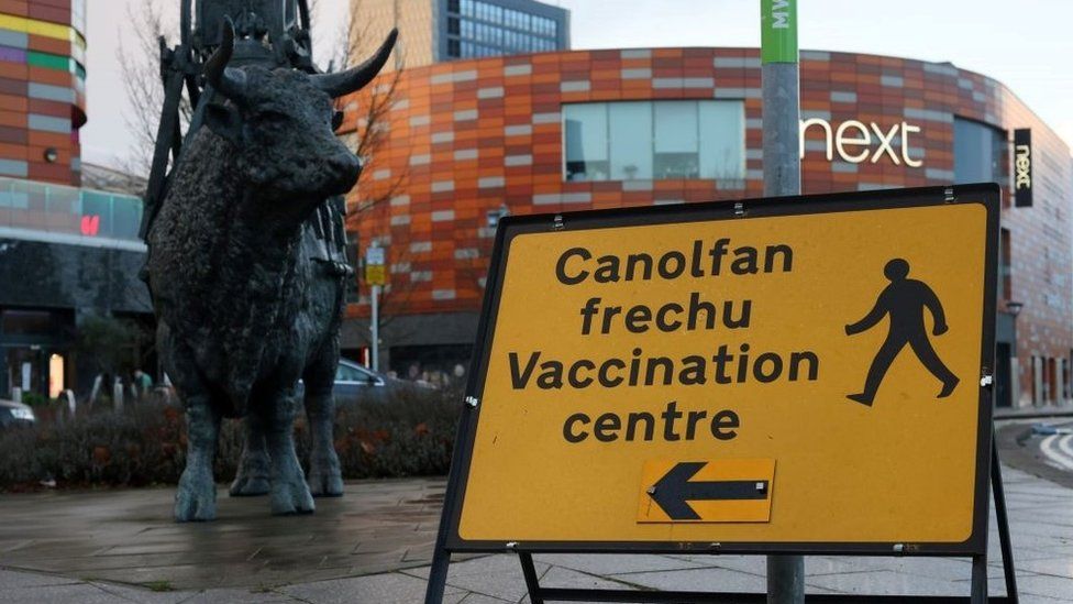 Vaccination centre in Newport