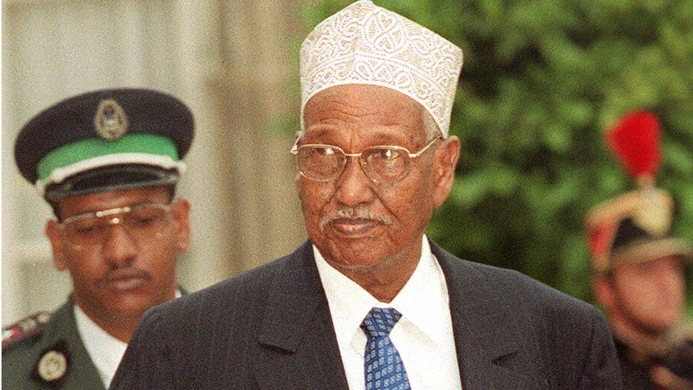 Djibouti's past president Hassan Gouled Aptidon