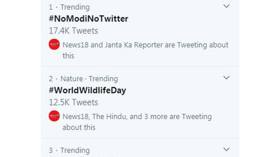 #NoModiNoTwitter is at the top of India twitter trends after PM Modi's tweet