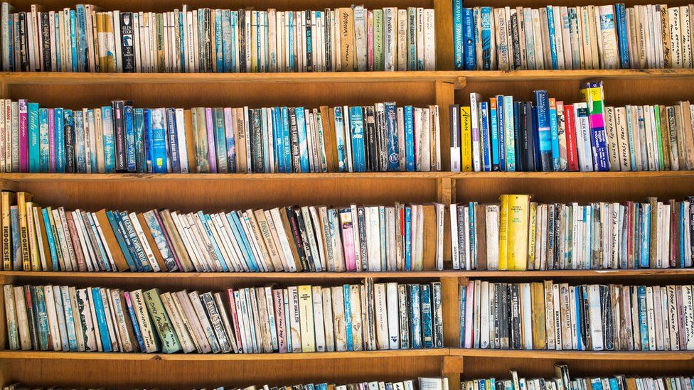 Library shelves