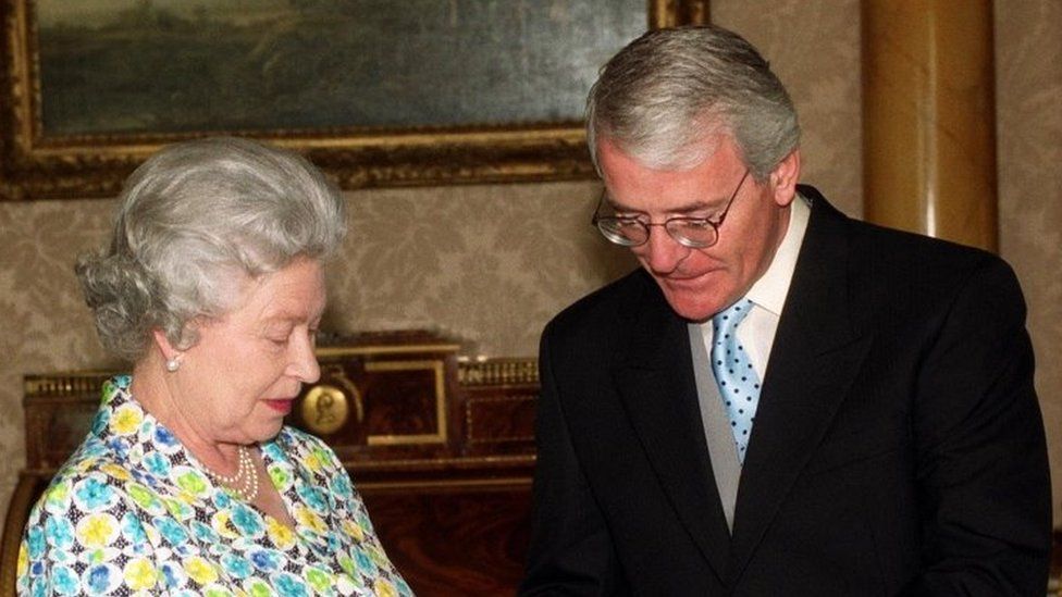 The Queen and John Major