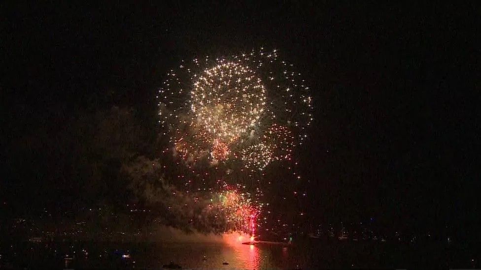 A photo of fireworks