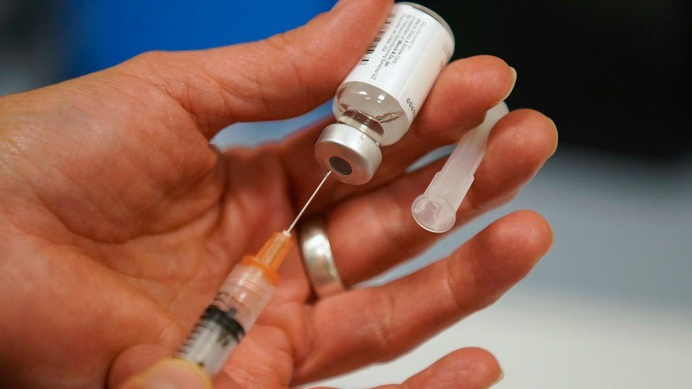 The measles vaccine is widely available in the US