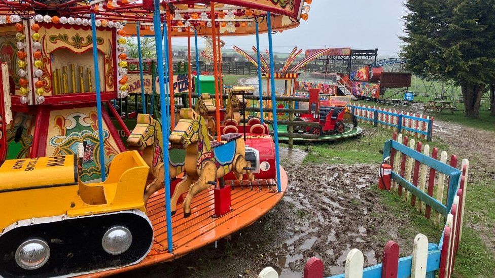 Muddy fairground