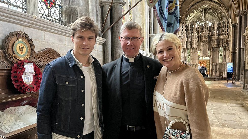 Pixie Lott and Oliver Cheshire at Ely Cathedral
