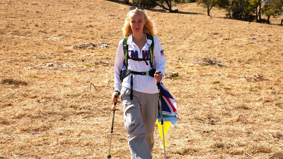 Ukrainian hiker Sofiia Volovyk